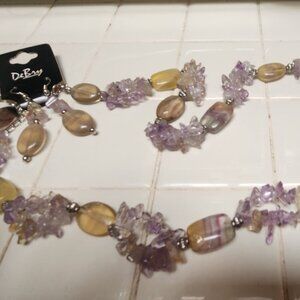 DeBry Collections Ametrine Jewelry Set of Necklace and Earrings